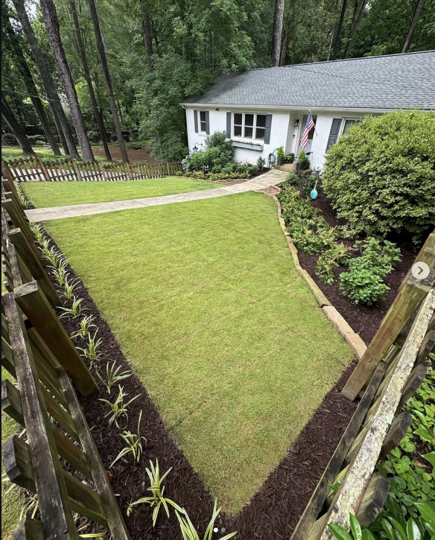 Professional sod installation — lush green lawn transformation in Dunwoody, GA